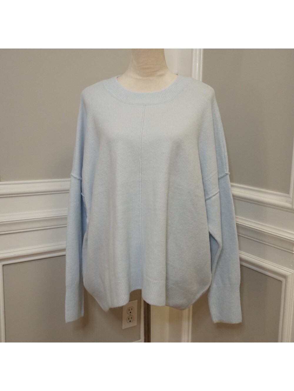 Vince Camuto Light Blue Oversized Pullover Sweater XL